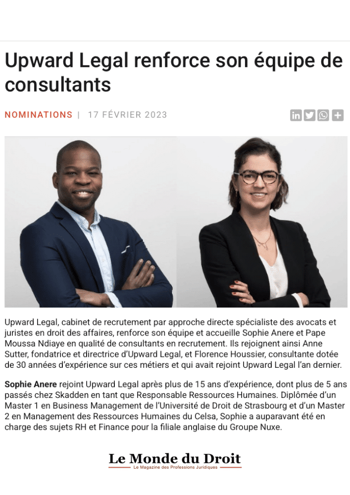 article le monde du droit